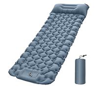 Colchoneta Ligera para Acampar, Colchón Portátil con Almohada, Almohadilla para Dormir para Mochilero, Tienda de Senderismo, Playa, Nailon, TPU, Soporte de 200Kg (Grey)