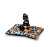 Colchoneta para Perros: Cama Perros Suave y Cómoda, Lavable, Ideal para Descanso y Sueño - Cuna Perro Hecha en España (Route 66, 100x65x10)