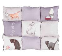 Colchoneta Patchwork Gato 55 × 45 cm gris