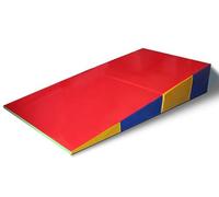 Colchoneta plegable en forma de cuña para acrobacias, colchoneta inclinada para gimnasia, artes marciales, porrismo, danza, yoga y entrenamiento de estiramiento, para niños, tamaño 180x90x40cm