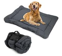 Colchoneta Plegable para Perros, Lavable Impermeable Cama para Perros Grande y Mediana Cojín portátil para Perros y Gatos Manta de Viaje para Mascotas Colchón Multifunción, 90x60cm (Gris)