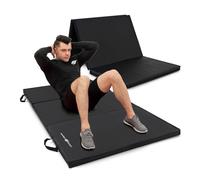 Colchoneta plegable resistente con cierre de velcro 180x90x5cm negro Marbo Sport