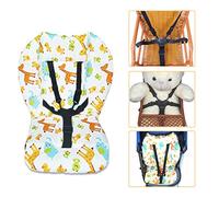 Colchoneta Silla de Paseo Bebe,Universal Colchoneta Silla de Paseo Bebe Con Arnes Para Tronas Transpirable Silla Alta Cojín Funda Trona Colchoneta Bebé Niña Niño Unisex,1 set(Rana)