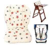 Colchoneta Silla de Paseo Bebe,Universal Colchoneta Silla de Paseo Bebé Verano Transpirable Silla Alta Cojín Funda Trona Colchoneta Bebe Niño Niña Unisex(Estrellas)
