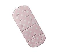 Colchoneta Silla Paseo Universal, Cojin Carro Bebe, Cojín Universal para Cochecito de Bebé, Cojín Lavable para Cochecito de Bebé, Suave y Transpirable, 80 x 34cm,Estrellas Rosas