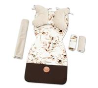 Colchoneta silla paseo universal - Cojín reductor Ideal para carrito bebe funda asiento cómoda y protectora para mayor confort del bebé Hojas