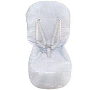 Colchoneta Silla Paseo Universal para Carritos, Comodidad para todas las estaciones, Transpilable, Malla 3D Supersuave,Compatible con la Mayoría de Sillas, Fácil de Lavar (Vichy Azul)