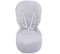 Colchoneta Silla Paseo Universal para Carritos, Comodidad para todas las estaciones, Transpilable, Malla 3D Supersuave,Compatible con la Mayoría de Sillas, Fácil de Lavar (Vichy Gris)