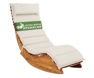 Colchoneta tumbona crema 177x58x7cm