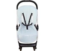 Colchoneta Universal para Silla de Paseo - Funda Transpirable y Acolchada para Carro de Bebé, Ideal para Verano y Entretiempo, Compatible con la Mayoría de Sillas, Fácil de Lavar (Pique Azul)