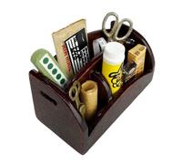 Colcolo 1/12 Box de herramientas en miniatura, almacenamiento de doble capa, accesorios de juego de simulación, escena de la vida para niños Organizador de