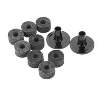 Colcolo 10 piezas de accesorios para platillos, fundas para tambores, accesorios livianos, piezas portátiles, fieltros para platillos para músicos de, Gris