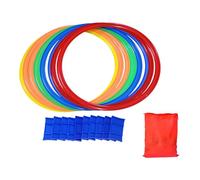 Colcolo 10 Piezas de Aros de Rayuela, Juego Creativo para Niños y Niñas, Juego de Saltos, Lanzamiento de Pufs para Jardín y Patio Trasero, 28cm