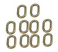 Colcolo 10 Piezas de Mosquetón de Anillos s de Resorte, Anillo de 25mm, Accesorio DIY, Hebil de Resorte, a Presión, Bronce