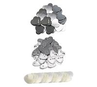 Colcolo 100 Juego de Insignias de botón en Blanco Insignia de Hierro Botones de Pin de Bricolaje Suministros Botón en Forma de corazón Fabricante de Botones