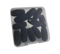 Colcolo 12 piezas de protector antiviento para micrófono, funda compacta y fácil de usar, protección profesional, reutilizable, esponja para filtro antiviento, Negro 3.6 Cm