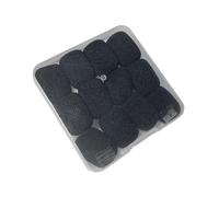 Colcolo 12 piezas de protector antiviento para micrófono, funda compacta y fácil de usar, protección profesional, reutilizable, esponja para filtro antiviento, Negro 2.7c