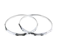 Colcolo 2 Piezas Aro de Caja con Anillo y Borde Fundido para Batería Fabricado en Hierro Accesorio Resistente para Percusión Apropiado para Músicos Escuelas, 10 hoyos