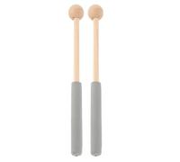 Colcolo 2 Piezas Baquetas Percusión Mallet Doble Cabeza Accesorio Instrumento Superficie Suave Madera Mango Antideslizante Adecuado para Adultos Niños