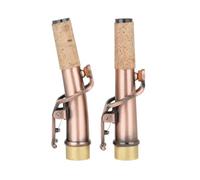 Colcolo 2 Piezas Cuello de Saxofón Juego Ensamble Tubo Repuesto Accesorio con Mecanismo Lateral Acción Estable Corcho Firme Latón Sólido Adecuado para Talleres Técnicos Mantenimiento, Rojo Antiguo