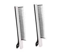 Colcolo 2 piezas de peine auxiliar de peluquería, Clip para barbería, tinte para el cabello profesional y pinzas para permanente para salón, corte de pelo y, negro