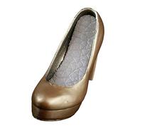 Colcolo 2 Piezas Miniatura Tacones Altos Zapatos Modelados para Figura de Acción de 12 Pulgadas Accesorio Ropa de Cosplay Material Adecuado, Oro