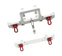 Colcolo 2 Uds 1:12 Aleación de Aluminio RC Protector Trasero Delantero Reemplazo Resistente Fácil de Instalar Accesorio para MN82 LC79 RC Crawler DIY Accs, Plata