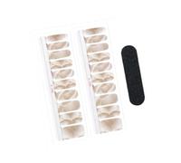 Colcolo 20x Envolturas Completas para Uñas, Tiras de Esmalte de Gel para Uñas, Regalos de Cumpleaños, Pegatinas para Decoración de Uñas, Tiras de Gel P, MarrÓn