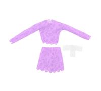 Colcolo 3 Piezas 1: 6 Cabeza de Abrazadera y Cadera Ropa en Miniatura de Ropa para Figuras de Modelos de muñecas de Vestir de 12 Pulgadas, Violeta