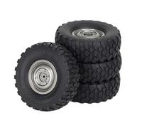 Colcolo 4 Piezas Neumático RC 1/16 Rueda Llanta Repuesto Accesorio Mejora Sustitución Material PP Blando 72mm Fácil de Instalar Compatible B24 C34 C44 D91, argén