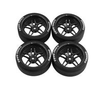 Colcolo 4 Piezas Neumáticos para Coche RC 1 10 con Llanta 12mm Cubiertas de Caucho con Estabilidad y Antideslizante Repuesto para Modelos 12mm Adecuado para, Negro