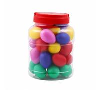 Colcolo 40 Piezas Sonajero Huevo Plástico Colorido Shaker Percusión con Cubo Almacenamiento Ligero Maraca Plástico para Actividades Sensoriales