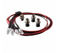 Colcolo 5 Piezas Luces para Coche RC Traseros Delanteros Kit LED Copas de Aleación 5 Mm Instalación Fácil Rango 3V-7V Adecuado para Conducción Nocturna, 2 piezas