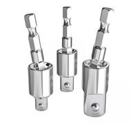 Colcolo 5x3 Uds 1/4 "3/8" 1/2 "adaptador de Enchufes de Controlador Extensión 360 ° Giratorio Toma Giratoria, Herramientas Manu, 6 piezas