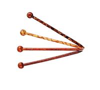 Colcolo 6 Piezas Horquilla de Madera Palillos para Pelo Pasadores Pinza Pelo Manualidad DIY Tocados para Mujer Material Madera Artesanal Brillo Natural Adecua, Multicolor, Aprox. 13 cm/5,12 Pulgadas
