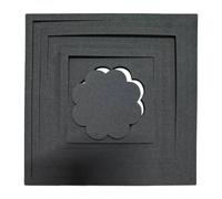 Colcolo 7 Anillos flotantes para Alimentar Peces, Soporte portátil para Plantas, Evita Que la Comida, Accesorios Profesionales para acuarios, Cuadrado Negro