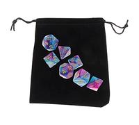 Colcolo 7 Piezas Juego Dices Acrílicos Poliédrico Enseñanza Matemática Dados Creativos Juegos Puzzle Tablero Adecuado para Actividades Educativas Juegos de