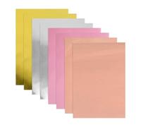 Colcolo 8 piezas de cartulina metálica para manualidades, papel decorativo de 8" x 12" para álbumes de recortes, invitaciones navideñas y pósteres.
