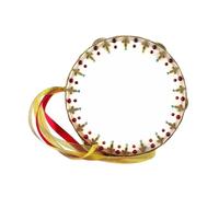 Colcolo Accesorios de baile de pandereta de danza de ballet, actuación de ballet de pandereta hecha a mano para fiestas musicales, danza educativa navideña, 7 Inch