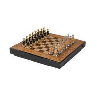Colcolo Ajedrez Tablero Juego con Tablero de Madera Kit de Piezas Almacenaje con Cajones Tablero Ajedrezado y Carácter Clásico Adecuado Ocio Oficina, 40 40 6CM, Borde Recto 7kg