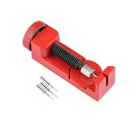 Colcolo Ajustador de Correas de Reloj Herramienta Quitapernos Extractor de Eslabones Dispositivo de Reparación Regulación de Altura con Empuje Seguro y sin, Rojo