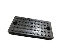 Colcolo Almohadilla amortiguadora para compresor, aislador antivibración, portátil, alta resistencia, repuesto, soporte goma, Placa de Acero de 25