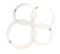 Colcolo Anillos de Control para Batería Amortiguadores para Batería Piezas de Instrumentos Musicales Accesorios de Percusión Material PET Resistente, Blanco, 12 '' 13 '' 14 '' 16 ''