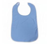 Colcolo Babero para Adulto Protector de Vestir Delantal para Comidas Impermeable Absorbente con Cierre Fácil Poliéster Ligero Lavable en Lavadora Adecuado, Array, Azul Cielo