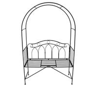 Colcolo Banco de Jardín Banco Exterior Banco con Estructura de Hierro Diseño de Respaldo Clásico Curvado con Asiento Adecuado para Patios Jardines y Balcones