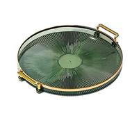 Colcolo Bandeja de Servicio de, con, Bandeja Decorativa para exhibición de Maquillaje de Perfume cosmético, para Cocina, Inodoro, Verde