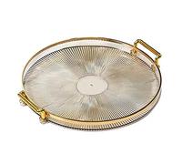 Colcolo Bandeja de Servicio de, con, Bandeja Decorativa para exhibición de Maquillaje de Perfume cosmético, para Cocina, Inodoro, luz de Oro
