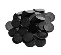 Colcolo Bases para Modelos, Placa de exhibición de Figuras, Textura Negra, Estable para Juegos de Mesa, Soporte para Figuras de acción, Bases para miniaturas, 50 Piezas