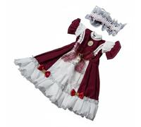 Colcolo Bjd Vestido de Muñeca Ropa para Colección Juguete con Costuras Delicadas Apropiado para Niñas Exhibición y Regalo , Vestido Rojo Vino
