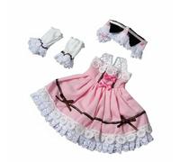 Colcolo Bjd Vestido de Muñeca Ropa para Colección Juguete con Costuras Delicadas Apropiado para Niñas Exhibición y Regalo , Set Rosa